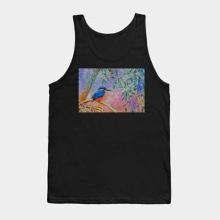 Kingfisher, Watercolour, Impressionist, Wildlife, Animal, Bird, Australia, Tank Top